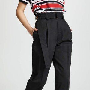 Marc Jacobs Black Cropped high waisted Pants with Belt